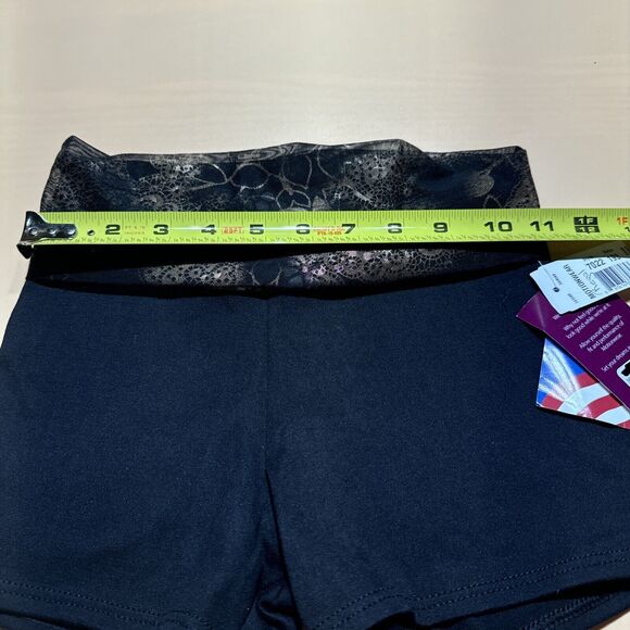 Motionwear Women’s Size Small Black Boy Cut Shorts-Dance, Gymnastics New - Picture 7 of 8